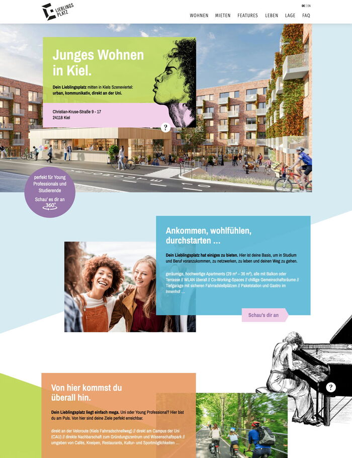 Lieblingsplatz Kiel Website Screenshot