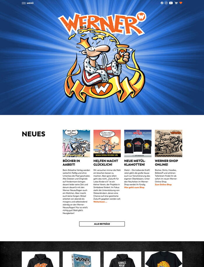 WERNER Website Screenshot